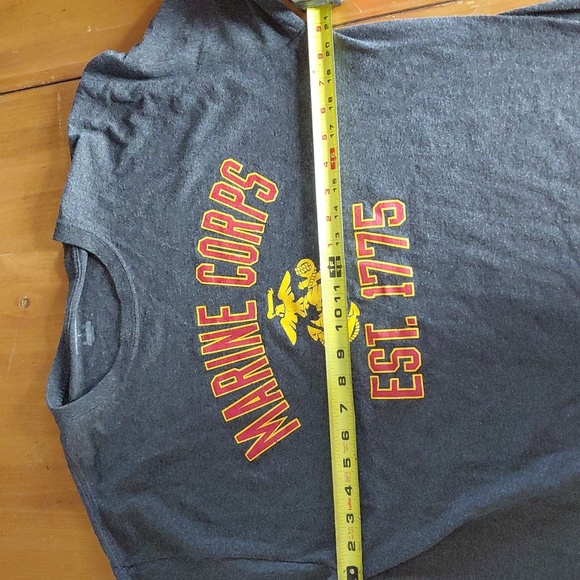 Champion Gray Marine Corp Long Sleeve Tee Mens Large - Picture 4 of 7